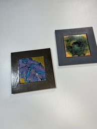 Pair Of Framed Tiles