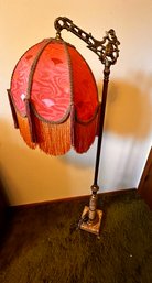 Antique Victorian Floor Lamp Bridge Lamp  Victorian Shade