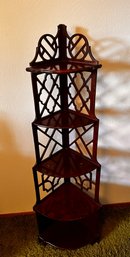 Asian Inspired Vintage Corner Etagere