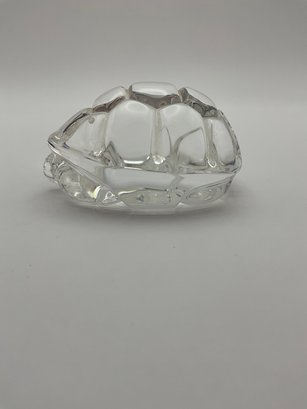 Steuben Turtle Crystal Art Glass Figurine Paperweight Hand Cooler