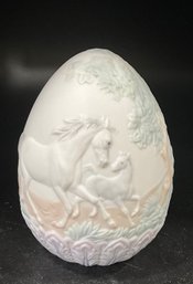 Vintage Lladro Egg Limited Edition Horse With Colt 1995 No  17548