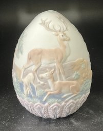 Lladro 1996 Limited Edition Porcelain Egg #17550 Stag Deer With Original Box