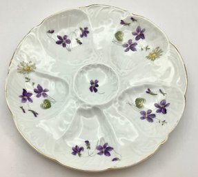 Antique Austrian Bohemian Porcelain Five Well Oyster Plate Carlsbad C.1753
