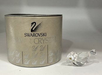 162. Swarovski Crystal 7650 Sparrow Bird Miniature With Box