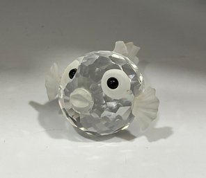 176. Swarovski Crystal Blowfish Fish Crystal Animal Figurine