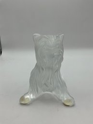 193. (1) Vintage Lalique Yorkshire Super Boy Dog Paperweight Figurine