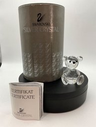 68.Swarovski Crystal Small Bear Retired With Box And Certificate