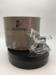 72.Swarovski Crystal When We Were Young Rocking Horse Figurine With Box