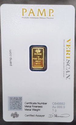 PAMP SUISSE 1 Gram Fine Gold 999.9