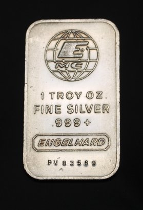 ENGELHARD 1 Troy Oz Fine Silver  Bar 999