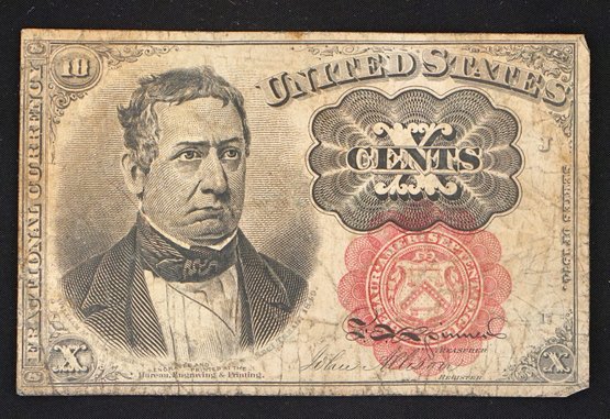 1874-1876 10 Cents Fractional Currency