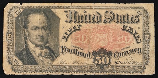 1875 50 Cents Fractional Currency Note