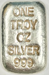 1 Troy Oz Hand Poured Sliver Bar