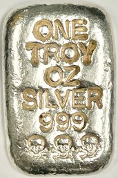 1 Troy Oz Hand Poured Sliver Bar