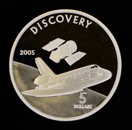 2005 1 Troy OZ. Fine Silver $5 Cook Island DISCOVERY Coin