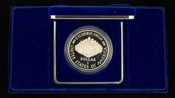 1987 S US Mint Constitution Proof Sliver Dollar Coin (boxes &COA)