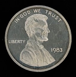1983 Lincoln Cent One Troy Oz Silver