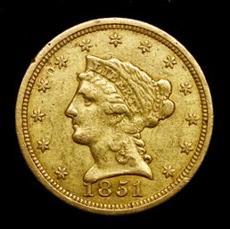 1851 2 1/2 Liberty Gold Dollar