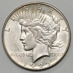 1928 S Sliver  Peace Dollar