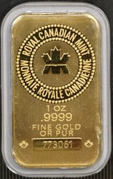 1 Oz Royal Canadian Mint Gold Bar