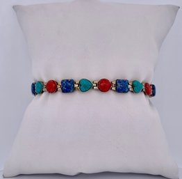 Vintage Carolyn Pollack Reversible Stone Bracelet