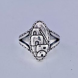 Vintage Carolyn Pollack Relios Sterling Silver Adobe Cliff Homes Ring