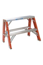 Werner TW6200 2-ft Fiberglass Type 1A-300-lb Load Capacity Twin Step Ladder