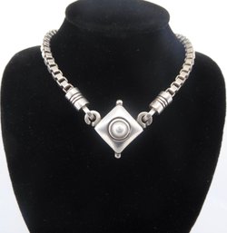 Sterling Silver Pearl Pendant Necklace