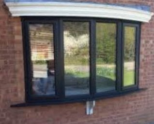 **BRAND NEW**  Pella Impervia Series 92-in X 55-1/2-in Casement Vinyl Replacement  Black Bow Window