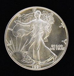 1991 - 1$ Silver Eagle (Regular Strike)