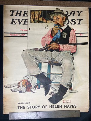 Original Nov. 4, 1939 Saturday Evening Post Newsstand Poster