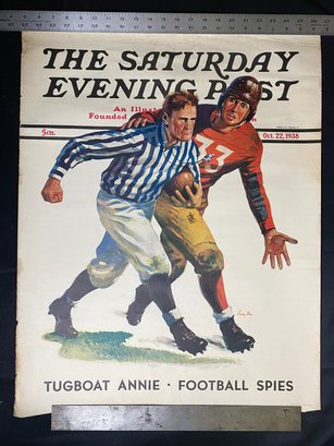 Original Oct. 22, 1938 Saturday Evening Post Newsstand Poster