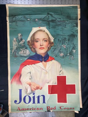 Original Red Cross Recruitment Poster  'Join The Red Cross'
