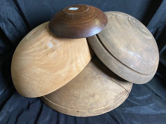 Lot Of Four Wood Bowls