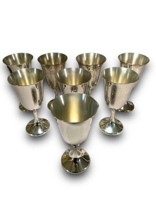 Lot Of 8 Sterling Silver Wine Goblets By Shreve, Crump & Low