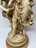 Large Classic Statuary Co Woman And Girl Chalkware Statue S1