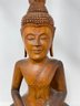 21 Inch Tall Carved Wood Buddha S1