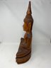 21 Inch Tall Carved Wood Buddha S1