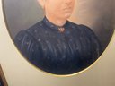 Antique Framed Double Pastel Portraits - Unsigned