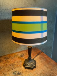 Lamp With Striped Shade