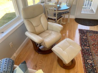 Benchmaster Stressless Recliner And Ottoman