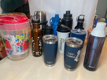 Travel Bottle Lot - Includes 2 YETI Mugs