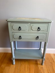 Two Drawer Blue Table