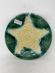 Antique Etruscan Majolica Starfish Plate S2