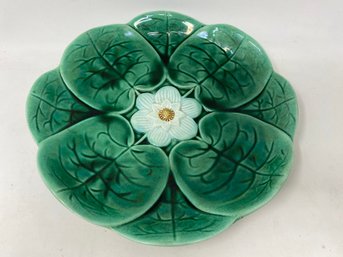 Majolica Pond Lily Compote Top (Base Missing) S2