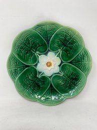 Gorgeous Majolica Pond Lily Plate S2