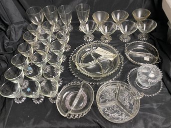 Large Lot Of Candlewick And Boopie Glass