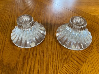 Pair Baccarat Candle Holders
