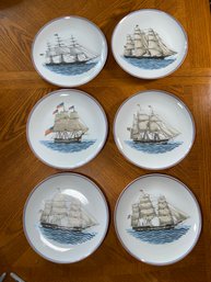 Six Mottahedeh Maritime Heritage Dinner Plates