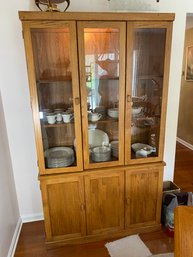 Vintage Broyhill Oak China Cabinet